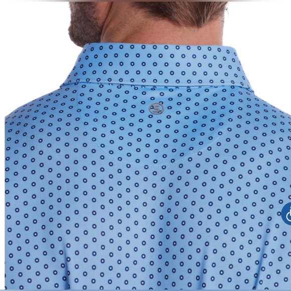 Stitch Golf Men’s Polo Double Dot Sz M/L - Picture 4 of 15